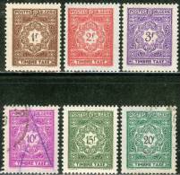 ALGERIA, TIMBRE TAXE, 1947, FRANCOBOLLI NUOVI E USATI, YT 37,39,40,43,44,45 - Postage Due