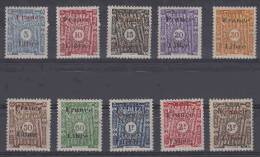 Dahomy: Yvert Timbre Tax Nr 29 - 38  , MH/* CV Maury € 50 - Unused Stamps