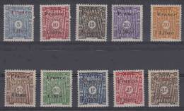 Dahomy: Yvert Timbre Tax Nr 29 - 38  , MH/* CV Maury € 50 - Nuevos