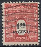 1945 FRANCIA USATO ARCO DI TRIONFO 1,50 F - FR570 - 1944-45 Triumphbogen