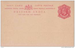 Br India King Edward, UPU Postal Stationary Card, Mint, Lion, Horse, Inde - 1902-11 King Edward VII
