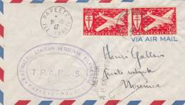 Très Belle Lettre Océanie 1947, Poste Aérienne, Première Traversée, T.R.A.P.A.S., Papeete Nouméa/1735 - Autres & Non Classés