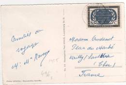 Timbre Yvert N° 496 / CP , Carte , Postcard De 1955 Pour La France - Brieven En Documenten