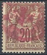 1876-81 FRANCIA USATO SAGE I TIPO 20 CENT - FR630 - 1876-1878 Sage (Type I)