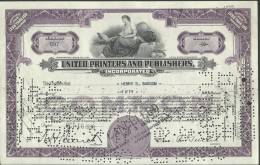 UNITED PRINTERS AND PUBLISHERS - 50 SHARES - 16.10.1930 - 2 SCANS - S - V