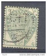 5 PENCE VERDE 1883-84 VERDE. STANLEY GIBBONS 193, CATALOGO 200 EUROS - Perfins