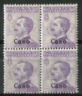 1912 Egeo (Caso) 50c. Gomma Integra** - Egée (Caso)