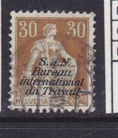 SUISSE  SUISSE N° 36 30C BISTRE SUR VERT HELVETIA OBL - Dienstzegels