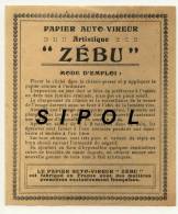 Papier Auto Vireur Artistique " ZEBU" Pode D Emploi  Page De 95 X 110 Mm TBE - Matériel & Accessoires
