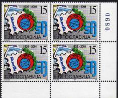 FIP-Emblem Tag Der Briefmarke 2001 Jugoslavia 3046 Im ER-Block ** 9€ Stamp On Stamp Bloc Philatelic Sheet Bf YUGOSLAVIJA - Sonstige & Ohne Zuordnung