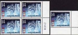 Eishockey WM 2002 Jugoslawien 3057 ER Plus 4-Block ** 50€ Icehockey Championat Bf Sport Bloc Player Sheet Of YUGOSLAVIJA - Unused Stamps