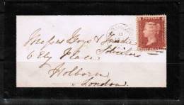 GREAT BRITAIN    Scott # 33 On 1863 "Mourning Cover" Faringdon To London (Jan 10 1863) - Cartas