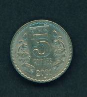 INDIA  -  2001  5 Rupees  Circulated As Scan - India