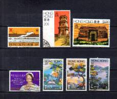 Hong Kong   1979-80   .-   Y&T Nº    351 - 354/355 - 357 - 358 - 360/361 - Oblitérés