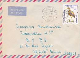 MARCOPHILIE, Lettre, CONGO, P.A. 240, Cachet 1979, BRAZZAVILLE, Oiseau Héron /2098 - Sonstige & Ohne Zuordnung