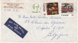 Canada 500 + 509 + 615  Obl Sur Lettre - Lettres & Documents