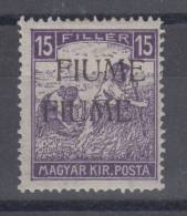 Italy Hungary Fiume 15 Filler Inverted Overprint Mi#13II 1918 MH * - Fiume & Kupa