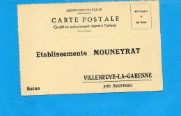 92 VILLENEUVE La Garenne : Etablissements MOUNEYRAT -Publicité ( VIOXYL ) - Villeneuve La Garenne