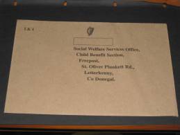 Brief Cover Ireland Irland Ungebraucht Unused Freepost Letterkenny Co. Donegal Social Welfare Services - Lettres & Documents