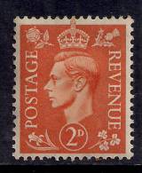 GB 1938 KGV1 2d ORANGE MM DEFINITIVE STAMP SG 465..( G653 ) - Unused Stamps