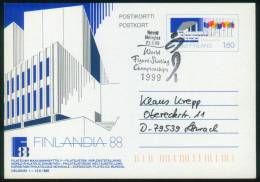 Finnland  1986  Briefmarkenausst. FINLANDIA 88 - Ausstellungsgelände Und Fahnen  (1 Brief  Kpl. )  Mi: P 157 (3,00 EUR) - Postal Stationery
