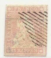 1854 Strubel Nr. 24F Mit Attest KW 450 - Used Stamps