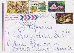 MARCOPHILIE, CONGO, Lettre Affr.t Composé, Cachet 1980 POINTE NOIRE, Fruitt Fleur Chasse   /2330 - Sonstige & Ohne Zuordnung