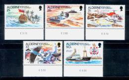 ALDERNEY 1991 Automation Of The Casquette Lighthouse Phare, Oiseau, Bateau, Hélicoptère. Bird, Light House,mnh Vf - Alderney