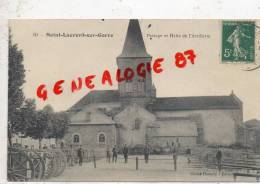 87 - ST - SAINT LAURENT SUR GORRE -  PASSAGE ET HALTE DE L' ARTILLERIE - EDITEUR DESCUBES  N° 10- RARE - Saint Laurent Sur Gorre