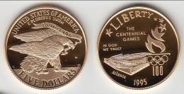 USA  - ETATS-UNIS *** $5 - FIVE - 5 DOLLARS 1995 ATLANTA - OLYMPIC STADIUM - PROOF - OR - GOLD *** ACHAT IMMEDIAT !!! - Unclassified