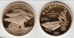 USA  - ETATS-UNIS *** $5 - FIVE - 5 DOLLARS 1995 ATLANTA - OLYMPIC STADIUM - PROOF - OR - GOLD *** ACHAT IMMEDIAT !!! - Zonder Classificatie