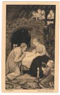 Künstlerkarte M. Schiestl, Christi Geburt Krippe Weihnachten, Crip Birth Of Christ - Schiestl, Matthaeus