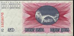 Billet De Banque Neuf - 50 Dinara - 1992 -  - Narodna Banka Bosne   Hercegovine   UNC  C8P3 - Bosnia And Herzegovina