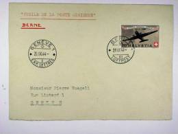 Switserland:  25 Jahre Luftpost 1944,   Mi 438 - Covers & Documents