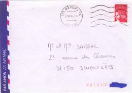 Lettre Avec Cachet "Matoury Guyane"  Lettre Devoyée - Sonstige & Ohne Zuordnung