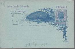 Entier Postal Carte Postale 80 Reis Bicolore  Neuf Superbe - Interi Postali