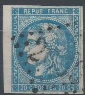 Lot N°20683   Variété/n°46, Oblit GC A Déchiffrer, Tache Blanche Dérriere La Tête - 1870 Ausgabe Bordeaux