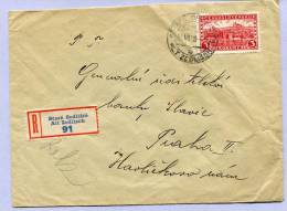 Registered Letter Stare Sedliste Alt Zedlisch To Praha Prag (542) - Lettres & Documents