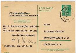 DDR P70 IA Antwort-Postkarte DV III/18/185  Eisenach 1961 Kat. 18,00 € - Postales - Usados