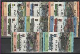 Great Britain Former Colony St.Vincent Trains 1983 MNH ** - St.Vincent (...-1979)