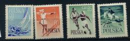 Pologne ** N° 952 à 955 - Série Sportive : Yachting, Tir, Foot, équitation - Unused Stamps