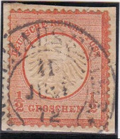 REICH - MICHEL N° 3 MULHOUSE OBLITERE FER à CHEVAL Sur FRAGMENT - COTE = 55+ EUR. - Used Stamps