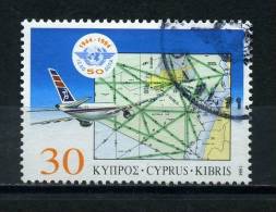 CYPRUS   1994    50th  Anniv  Of  I Nternational  Civil  Aviation        USED - Used Stamps