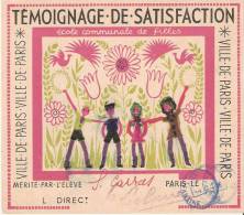 Paris ( 75 ) Témoignage De Satisfaction Mérité Par L'élève - Diploma's En Schoolrapporten