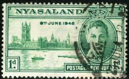 NYASALAND, BRITISH COLONY, RE GIORGIO VI, 1946, FRANCOBOLLO USATO, Mi 84, Scott 82, YT 91 - Nyasaland (1907-1953)
