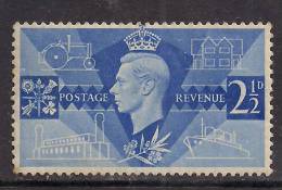 GB 1946 KGV1  2 1/2d ULTRAMARINE PEACE MM STAMP SG 491.( G847 ) - Unused Stamps