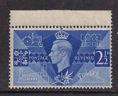 GB 1946 KGV1  2 1/2d ULTRAMARINE PEACE MM STAMP SG 491.( G848 ) - Ongebruikt