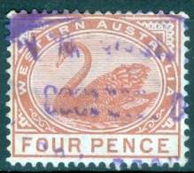 Western Australia 1890 Swan 4p - Lot. 1536 - Used Stamps