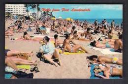 130190 / CROWDED BEACH WHERE THE BOYS ARE , FORT LAUDERDALE , FLORIDA - United States Etats-Unis USA - Fort Lauderdale