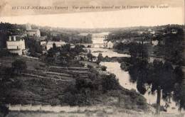 L'ISLE-JOURDAIN VUE GENERALE EN AMONT SUR LA VIENNE PRISE DU VIADUC - L'Isle Jourdain